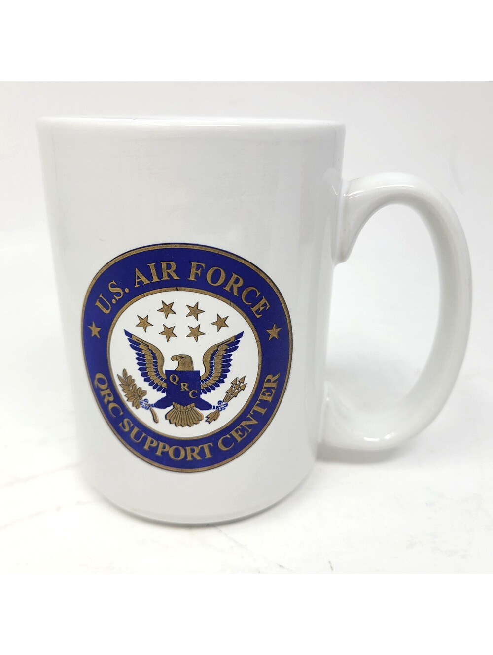 US Air Force QRC Support Center Coffee Mug Military Unit Seal Star Bars Logo
